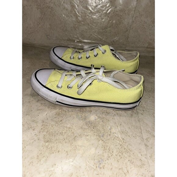Converse All Star Neon Yellow Casual Lace Up Classic Unisex Sneakers Size 6 - Picture 5 of 8